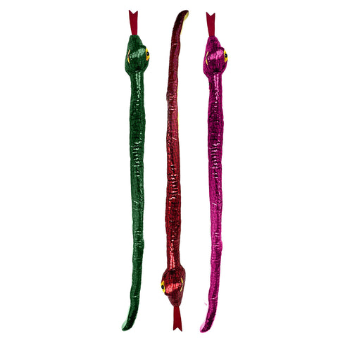 59" Shiny Scale Plush Snake - 3 Color Assorted (Each)