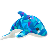 12" Plush Geometric Print Dolphin - 3 Colors (Each