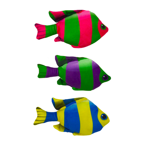 9.2" Bold Stripe Fish -Assorted Colors (Each)