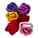 26" Long Stem Plush Rose - Assorted Colors (Dozen)