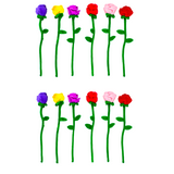 26" Long Stem Plush Rose - Assorted Colors (Dozen)