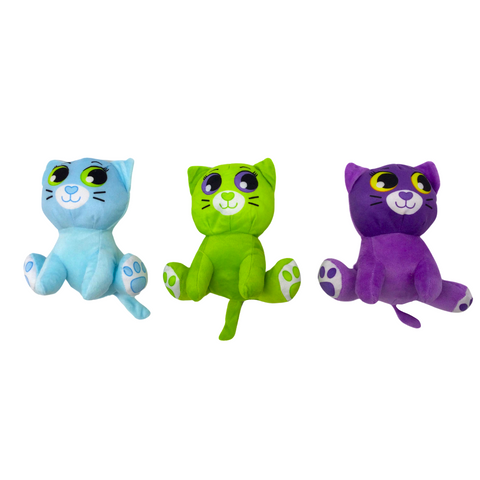7" Plush Sitting Cat - Assorted Colors (Each)
