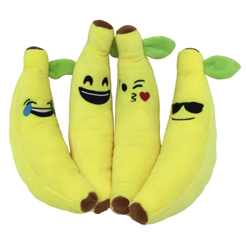 11.75" Plush Emoji Face Banana - Assorted (Each)