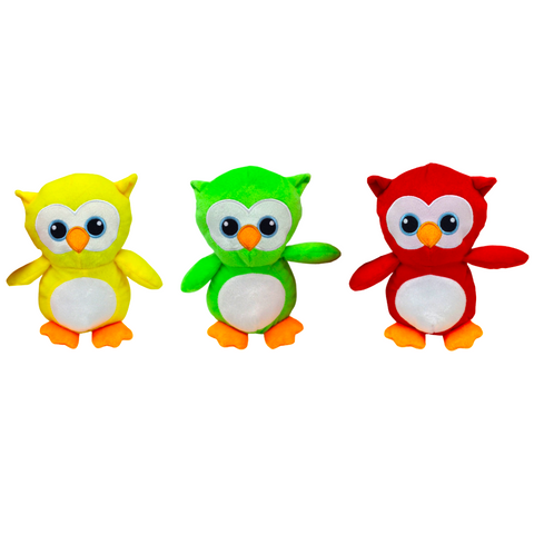 8" Wide Eye Owl - Assorted Colors (Each)