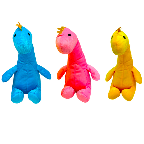 11" Plush Shiny Scale Dinosaur - Assorted Colors (Each)