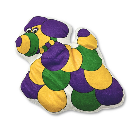 8" Mardi Gras Bead Dog Plush Pillow (Each)