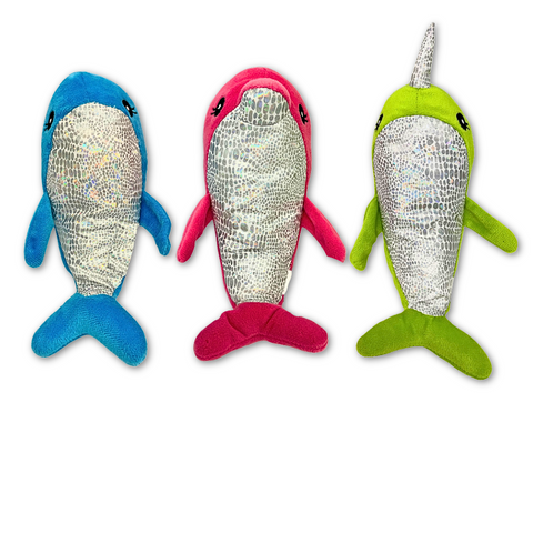 9" Plush Shiny Belly Sea Animals - Assorted Styles (Each)