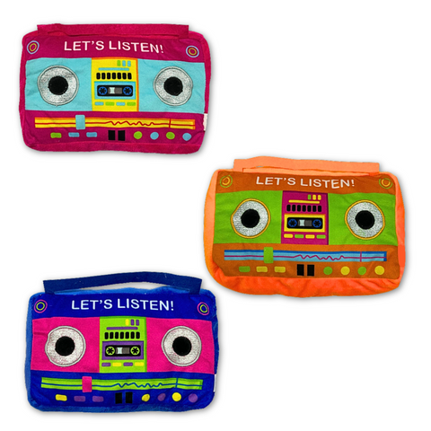 9" Plush Retro Boom Box - Assorted Colors (Each)
