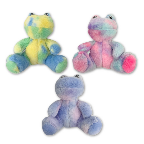 7.5" Plush Sitting Frog - Assorted Colors (Each)