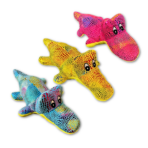 12" Plush Shiny Alligators - Assorted Colors (Each)