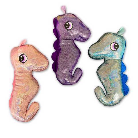 10" Plush Shiny Seahorse - Assorted Colors (Each)