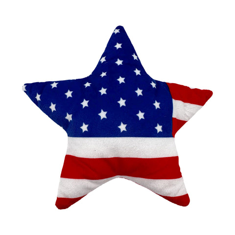 7" Red,White, and Blue American Flag Star Plush Pillow (Each)