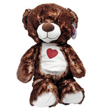 23.5" Cotton Candy Natural Heart Bears (Each)