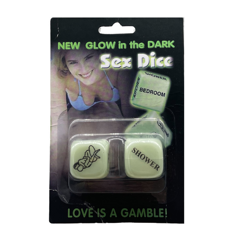 Large Glow In The Dark Sex Dice (Pack)