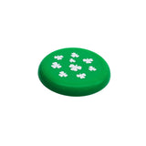 Green and White Frisbee with Clover Imprint 3.5" (6 Dozen)