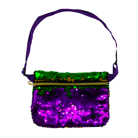 Purple sequin top fanny pack