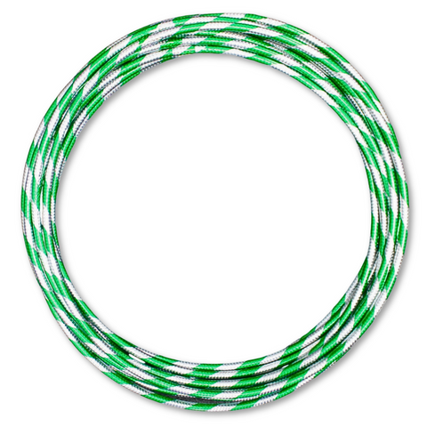 24" Green and Silver Glittered Hula Hoop (Dozen)