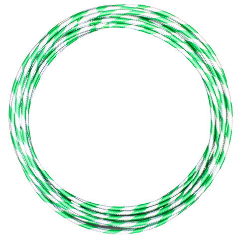 24" Green and Silver Glittered Hula Hoop (Dozen)