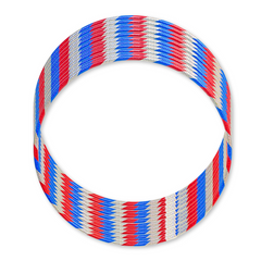 24" Hula Hoop - Red, Silver, and Blue Glitter (Dozen)