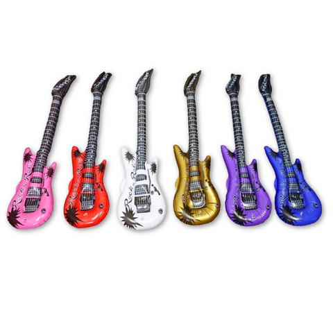 37" Inflatable Rock Guitar - Assorted Colors (Each)