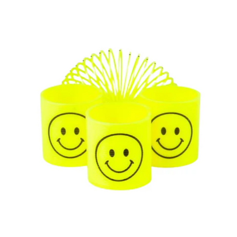 1.4" Yellow Smile Face Coil Spring (Dozen)