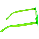 Neon Green Acrylic Heart Cat-Eye Glasses (Each)
