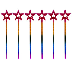 12" Rainbow Star Wand (Dozen)