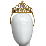 Gold Princess Tiara with Purple and Green Gems (Each)