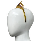 Gold Princess Tiara with Purple and Green Gems (Each)