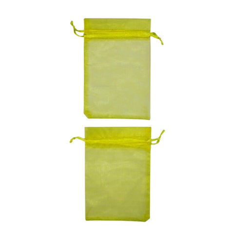 Yellow Organza Bag 4" x 4" (Dozen)