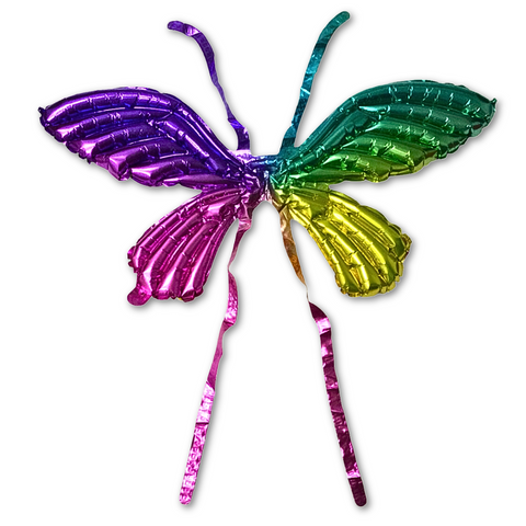 Mardi Gras Butterfly Aluminum Foil Balloon Wings (Each)