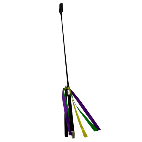 Mardi Gras Riding Crop with Purple, Green, and Gold Ribbons (Each)