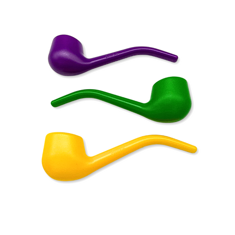 5" Plastic Purple, Yellow, and Green Pipe (6 Dozen)