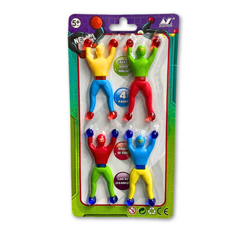 Multi-Color Sticky Wall Climber Men (Pack of 4)