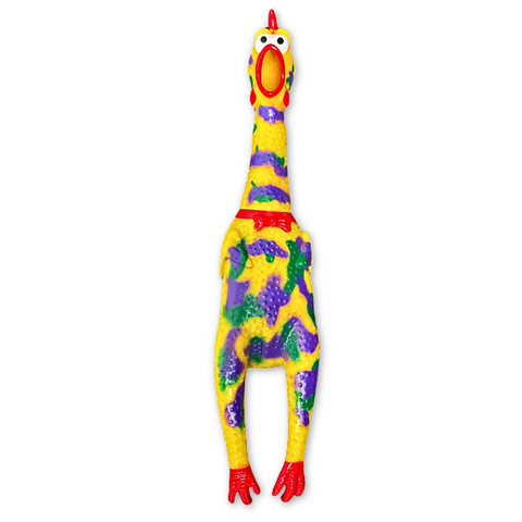 16" Camo Purple, Green and Yellow Vinyl Chicken (Each)