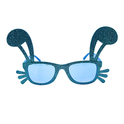 Blue Glitter Bunny Sunglasses (Each)