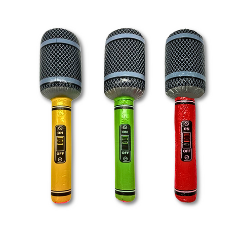 19.5" Inflatable Microphone - Assorted Colors (Each)