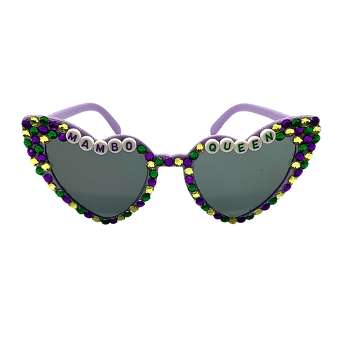 Lavender Heart Shaped Mambo Queen Sunglasses (Each)