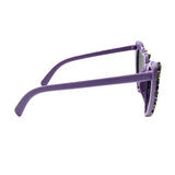 Lavender Heart Shaped Mardi Gras Sunglasses (Each)