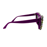 Purple Cat-eye Rhinestone Glasses (Each)