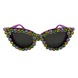 Purple Cat-eye Rhinestone Glasses (Each)