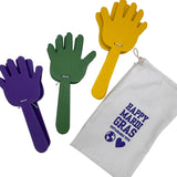 Purple,Green, and Yellow Wooden Hand Drum (Pack of 6)