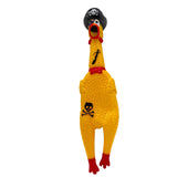 12" Yellow Pirate Rubber Chicken (Each)