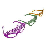Purple, Green and Yellow Masquerade Sunglasses (Pack of 12)