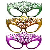 Purple, Green and Yellow Masquerade Sunglasses (Pack of 12)