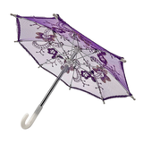 5" Purple Mesh Embroidered Sequin Umbrella (Each)