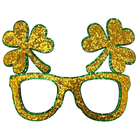 Green and Gold Shamrock Sunglasses (Each)
