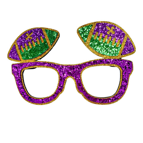 Mardi Gras Football Sunglasses (Each)