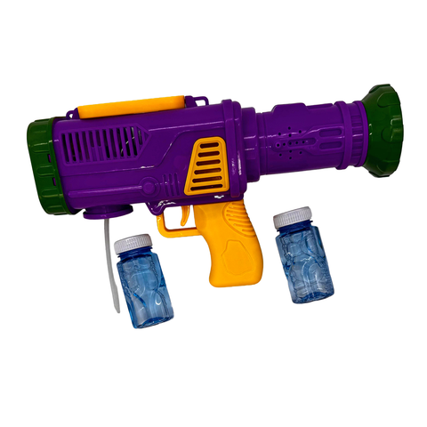 10.6" Mardi Gras Space Rifle 20 Hole Bubble Blaster (Each)