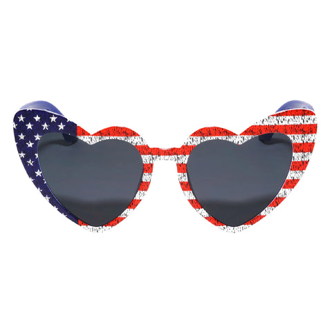 American Flag Heart Sunglasses (Each)